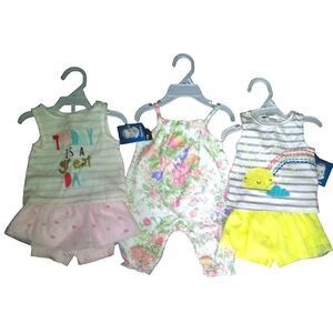 NWT Lot of Baby Girls 0-3M Outfits Sets Spring Summer Laura Ashley Gerber